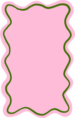 Rounded Square Pink Frame Block