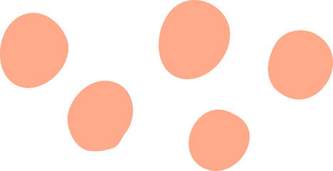 Coral Pink Irregular Dot Cluster