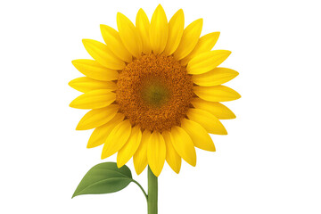 Naklejka premium Beautiful sunflower with transparent background, perfect for adding a touch of summer to any project