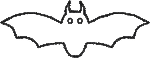Halloween Bat isolated on white background-1-2-black
