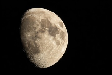 Fototapeta premium Moon in gibbous phase as backdrop