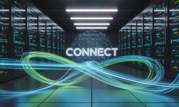 Global Network Connection in Data Center with Digital Flow and 'CONNECT' Concept