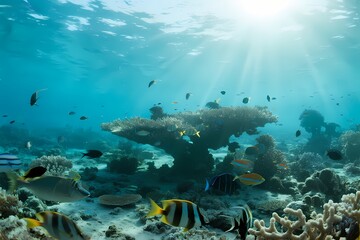 Fototapeta premium Tropical Jungle Pathway Leading to Secluded Paradise Beach with Turquoise Sea