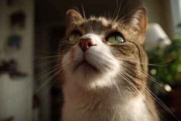 Morning flat nosed cat