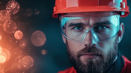 Chemistry Chemical plant worker wearing safety gear while handling hazardous materials.