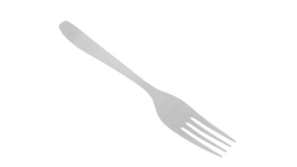 3D Render a fork is shown in the shadow of a white background