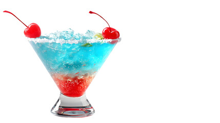 Creative Mocktail with Bright Layering – Minimal White Background