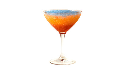 Vibrant Layered Mocktail in Glass – Isolated on White