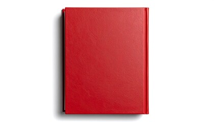 Red book spine, top view