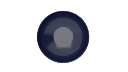 3D Render a blue plate with a white background