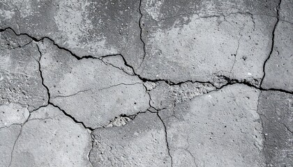 Obraz premium Cracked gray concrete surface
