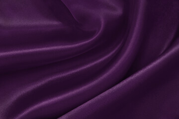 Purple fabric cloth texture for background and design art work, beautiful crumpled pattern of silk or linen.