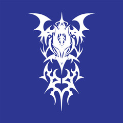 Y2K Inspired Tribal Tattoo Composition