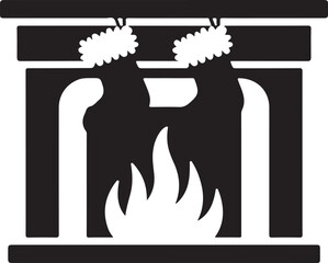 Cozy Room with Fireplace SVG

