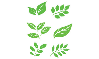 Modern Leaf Logo Designs Vector Green Nature Icons for Eco, Organic, and Botanical Branding