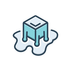 Color illustration icon for caramel