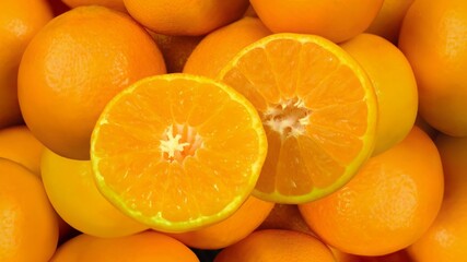 Orange fruit pattern. Healthy food background