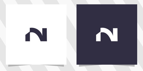letter n logo design vector