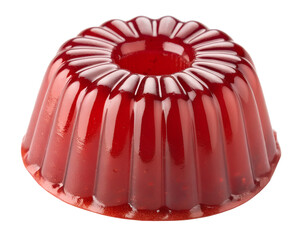 Vibrant red jelly dessert with a glistening texture, perfect for culinary projects and festive celebrations