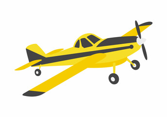 vector image of agricultural aircraft
