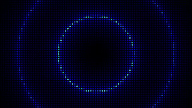 Abstract Half tone circle background animation . Round dotted frame, circles pattern border and abstract halftone background animation .circle dots background .