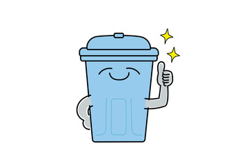 ゴミ捨てが綺麗にされていて喜ぶゴミ箱