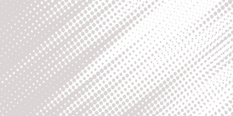 Retro Halftone Dotted Abstract Background in Light Gray