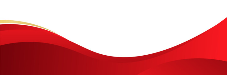 wave abstract background in red and gold curve header and footer design