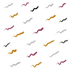 Seamless abstract pattern with hand-drawn wavy brush strokes in earthy and muted tones