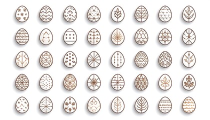 Collection of decorative Easter eggs