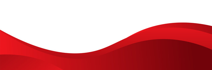 Obraz premium Red wave curve abstract background. Modern trendy design in vector illustration