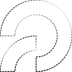 Geometric shapes dash line. Decoration element