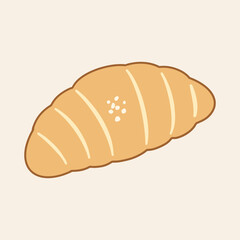 Salt Bread Vector Illustration