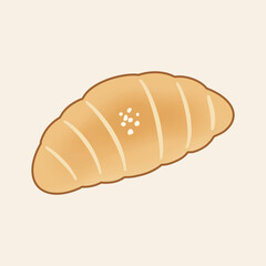 Salt Bread Vector Illustration