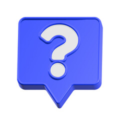question mark 3d rendering symbol question