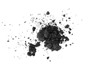 abstract explosion ground particles isolated