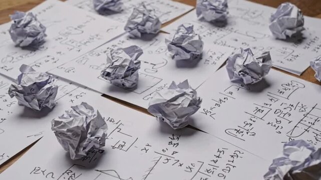 Handwritten Notes and Scribbles Scattered Across Paper Surface