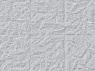 Crumpled white paper texture with fold lines. Crumpled blank white paper folded in six fraction background. Ideal for backgrounds, overlays, space for text, space for advertising copy.