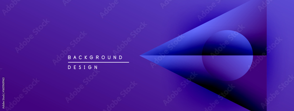 Poster abstract purple gradient background. overlapping circles create dynamic visual effect. minimalist de