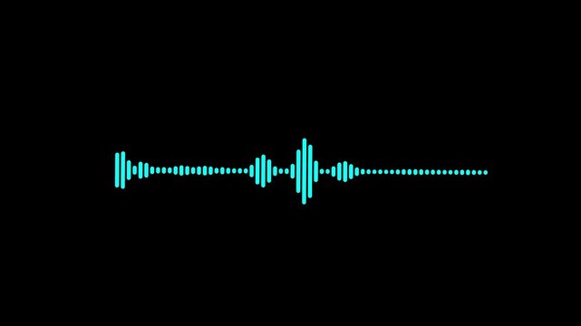 Digital Audio Waveform with Neon Media Player Controls &ndash; Spotify-Style Music Visualizer, Song Playback UI for EDM and Podcasts