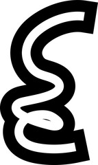 Naklejka premium Fun line doodle. Creative minimalist style