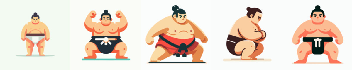 vector of a sumo athlete