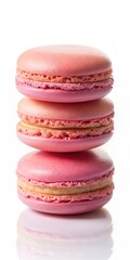 Macaron with Glossy Filling and White Background