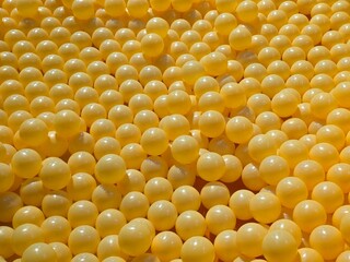 photo of ball pit, bubble, playground, yellow background, abstract background
