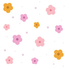 cute colorful floral seamless pattern