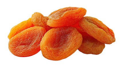 Pile of dried apricots in vibrant orange color

