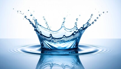 透明な水が跳ねる瞬間の美しいスプラッシュ