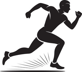 Running Man Icon on White Background. Vector