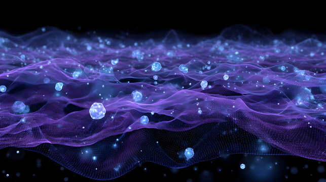 human consciousness as a floating web of lights and thought streams