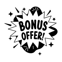 A glyph sticker of today deal typography sticker 

